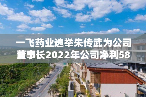 一飛藥業選舉朱傳武為公司董事長2022年公司凈利586.2萬