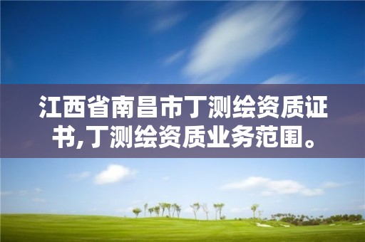 江西省南昌市丁測繪資質證書,丁測繪資質業務范圍。