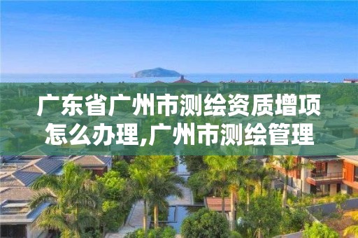 廣東省廣州市測繪資質增項怎么辦理,廣州市測繪管理辦法。