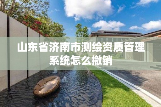 山東省濟(jì)南市測(cè)繪資質(zhì)管理系統(tǒng)怎么撤銷