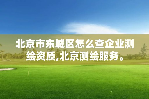 北京市東城區怎么查企業測繪資質,北京測繪服務。