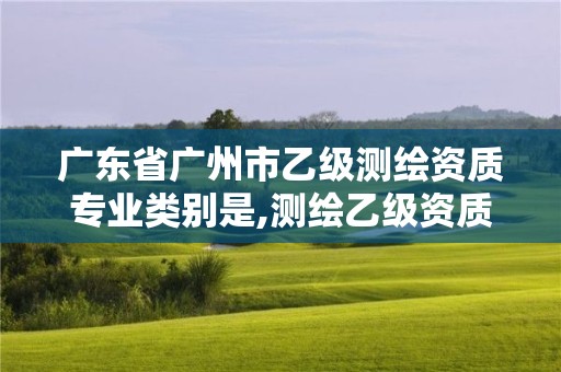 廣東省廣州市乙級測繪資質專業類別是,測繪乙級資質業務范圍。