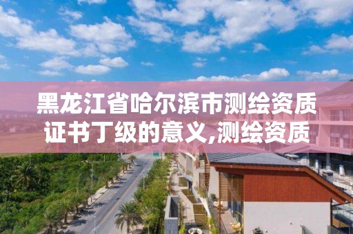 黑龍江省哈爾濱市測繪資質證書丁級的意義,測繪資質丁級是什么意思。