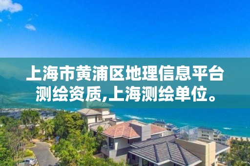 上海市黃浦區地理信息平臺測繪資質,上海測繪單位。