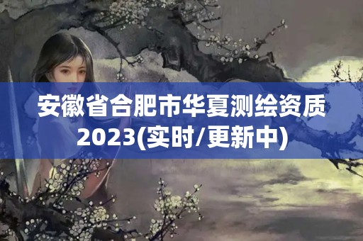 安徽省合肥市華夏測繪資質2023(實時/更新中)