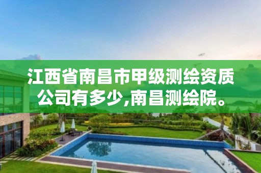 江西省南昌市甲級測繪資質(zhì)公司有多少,南昌測繪院。