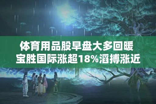 體育用品股早盤大多回暖 寶勝國際漲超18%滔搏漲近4%