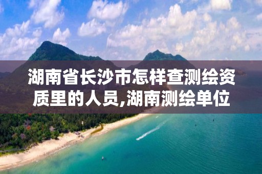 湖南省長沙市怎樣查測繪資質里的人員,湖南測繪單位。