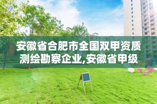 安徽省合肥市全國雙甲資質測繪勘察企業,安徽省甲級測繪資質單位。