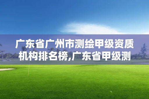 廣東省廣州市測繪甲級資質機構排名榜,廣東省甲級測繪公司。