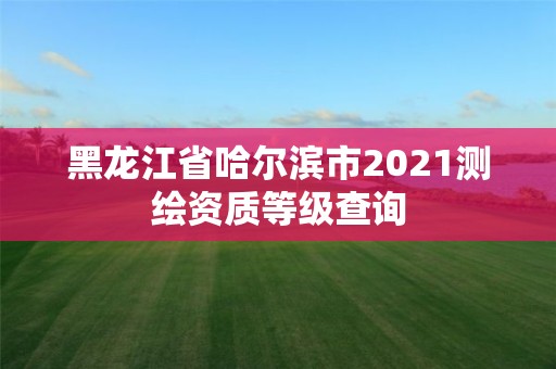 黑龍江省哈爾濱市2021測繪資質等級查詢