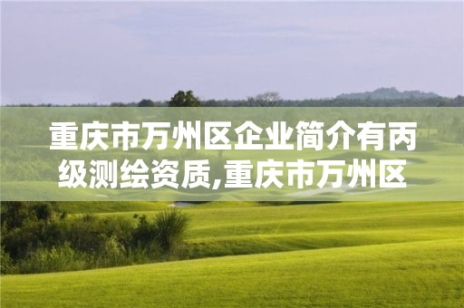 重慶市萬州區企業簡介有丙級測繪資質,重慶市萬州區建設工程質量檢測中心有限公司。