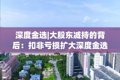 深度金選|大股東減持的背后：扣非虧損擴大深度金選|大股東減持的背后：扣非虧損擴大、現金流承壓，高鴻股份日子不太好過、現金流承壓，高鴻股份日子不太好過