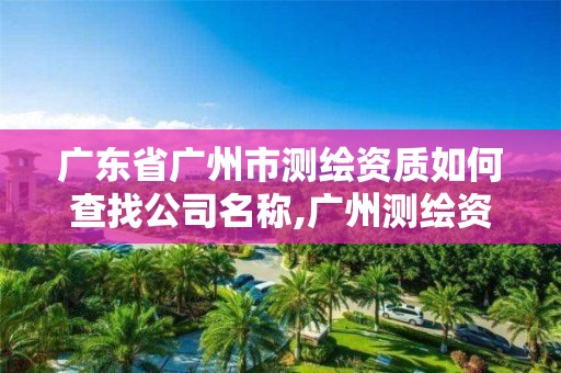 廣東省廣州市測繪資質(zhì)如何查找公司名稱,廣州測繪資質(zhì)代辦。