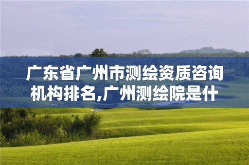 廣東省廣州市測繪資質咨詢機構排名,廣州測繪院是什么單位。