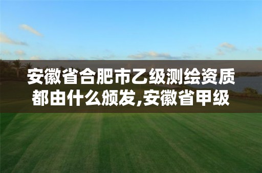 安徽省合肥市乙級測繪資質都由什么頒發,安徽省甲級測繪資質單位。