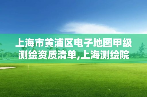 上海市黃浦區電子地圖甲級測繪資質清單,上海測繪院地址浦東。