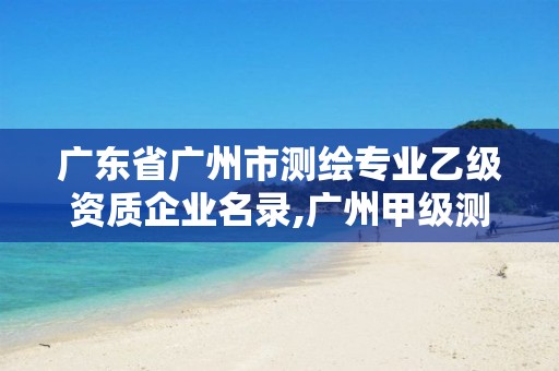 廣東省廣州市測繪專業(yè)乙級資質(zhì)企業(yè)名錄,廣州甲級測繪公司。