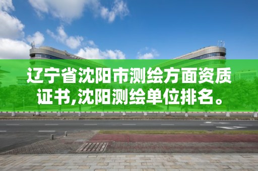 遼寧省沈陽市測繪方面資質(zhì)證書,沈陽測繪單位排名。