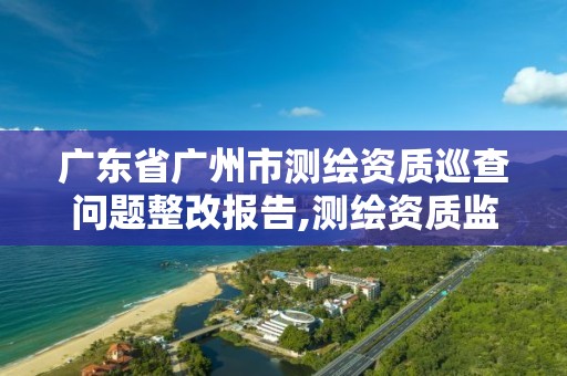 廣東省廣州市測繪資質巡查問題整改報告,測繪資質監督檢查辦法。