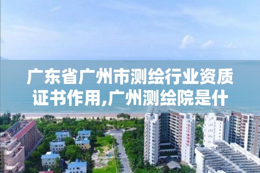 廣東省廣州市測繪行業資質證書作用,廣州測繪院是什么單位。