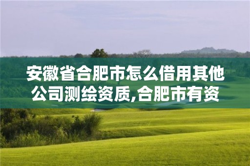 安徽省合肥市怎么借用其他公司測繪資質,合肥市有資質的測繪公司。