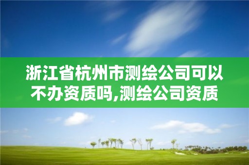 浙江省杭州市測繪公司可以不辦資質嗎,測繪公司資質辦理哪個部門辦理。