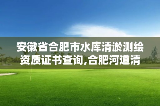 安徽省合肥市水庫清淤測繪資質證書查詢,合肥河道清淤工程公司。