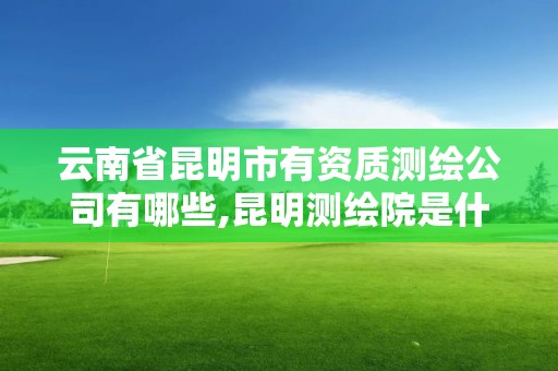 云南省昆明市有資質測繪公司有哪些,昆明測繪院是什么單位。