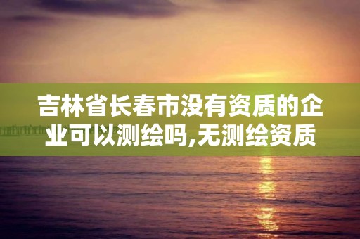 吉林省長春市沒有資質的企業可以測繪嗎,無測繪資質公司進行測繪的后果。