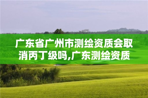 廣東省廣州市測繪資質會取消丙丁級嗎,廣東測繪資質標準。