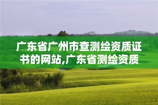 廣東省廣州市查測繪資質證書的網站,廣東省測繪資質單位名單。