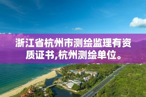 浙江省杭州市測(cè)繪監(jiān)理有資質(zhì)證書(shū),杭州測(cè)繪單位。