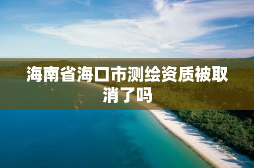 海南省海口市測繪資質被取消了嗎