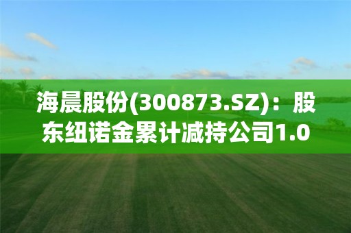 海晨股份(300873.SZ)：股東紐諾金累計減持公司1.02%股份