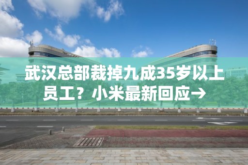 武漢總部裁掉九成35歲以上員工？小米最新回應→