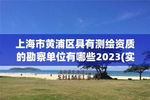 上海市黃浦區具有測繪資質的勘察單位有哪些2023(實時/更新中)