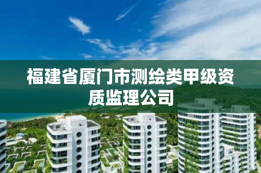 福建省廈門市測繪類甲級資質監理公司