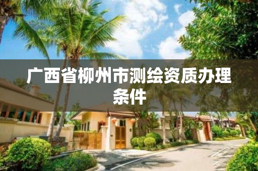 廣西省柳州市測繪資質辦理條件