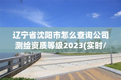 遼寧省沈陽市怎么查詢公司測繪資質等級2023(實時/更新中)