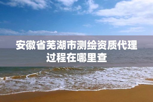 安徽省蕪湖市測(cè)繪資質(zhì)代理過(guò)程在哪里查