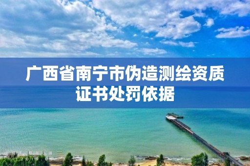 廣西省南寧市偽造測繪資質(zhì)證書處罰依據(jù)