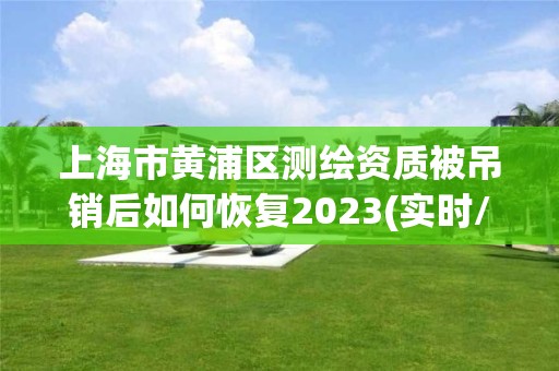 上海市黃浦區測繪資質被吊銷后如何恢復2023(實時/更新中)