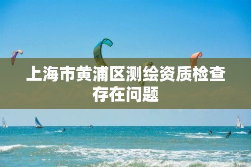 上海市黃浦區測繪資質檢查存在問題