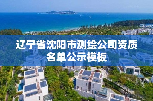 遼寧省沈陽市測繪公司資質名單公示模板