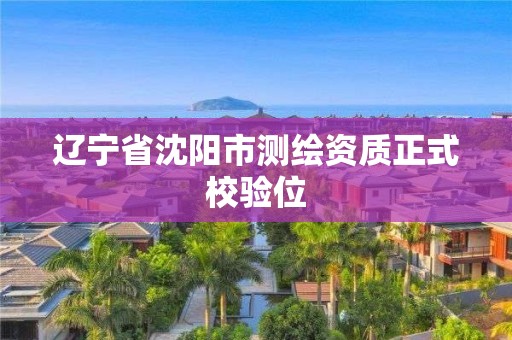 遼寧省沈陽市測繪資質(zhì)正式校驗位