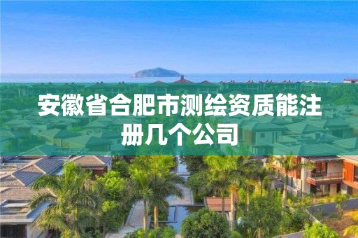 安徽省合肥市測繪資質(zhì)能注冊幾個公司