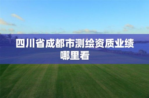 四川省成都市測繪資質業績哪里看