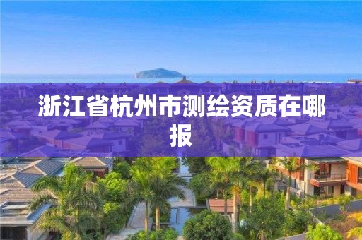 浙江省杭州市測繪資質在哪報