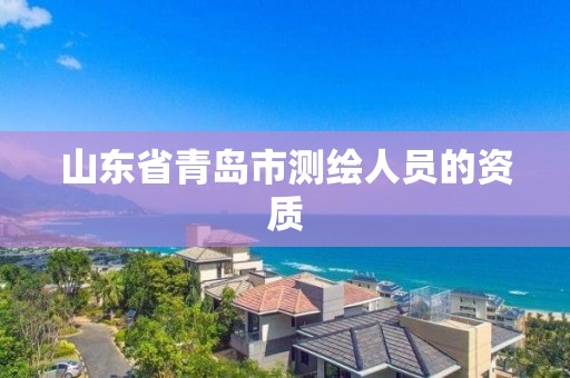 山東省青島市測繪人員的資質(zhì)